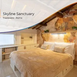 15 Min From Piazza Venezia Skyline Sanctuary In Trastevere Apartment Rome